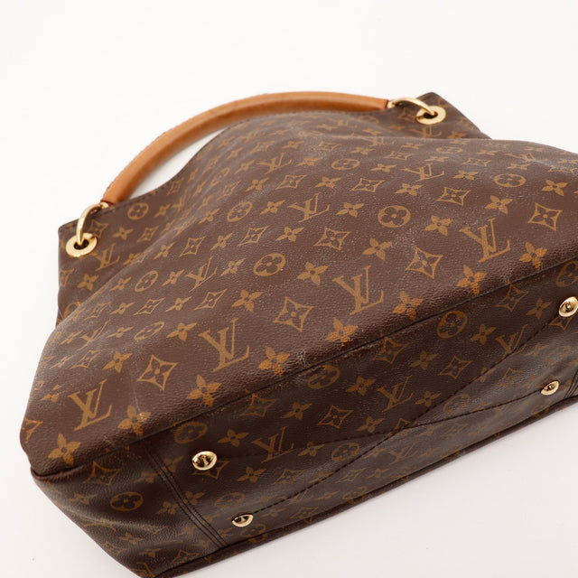 detalle esquina Louis Vuitton Artsy MM base lona Monogram — AMANA Vintage