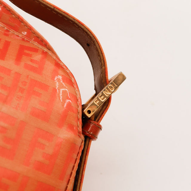 detail end cap metal signed Fendi on shoulder strap — AMANA Vintage