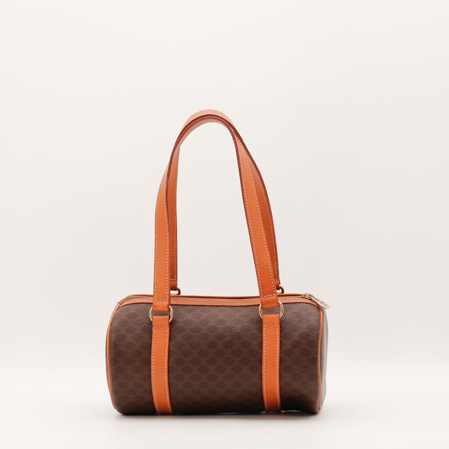 Vue de côté Céline Papillon toile Macadam marron occasion authentique — AMANA Vintage