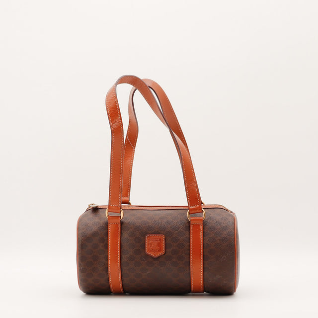 Sac Céline Papillon toile Macadam marron vue de face occasion authentique — AMANA Vintage