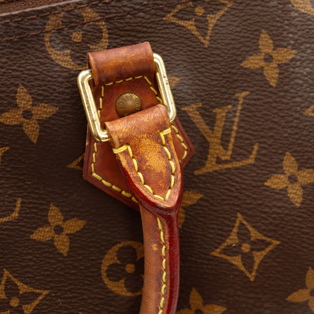 Detail Befestigung der Henkels Vachetta-Leder patiniert Louis Vuitton Speedy 25 — AMANA Vintage