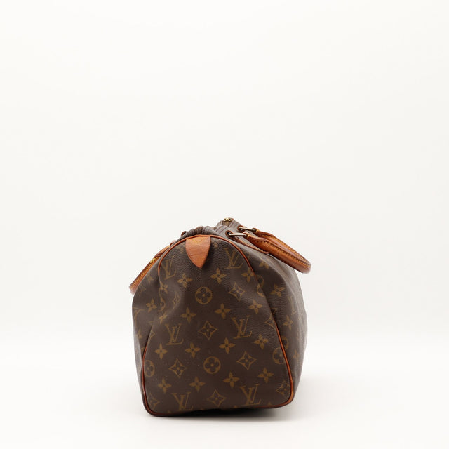 Détail de la doublure Louis Vuitton Speedy 30 Toile Monogramme occasion authentique — AMANA Vintage