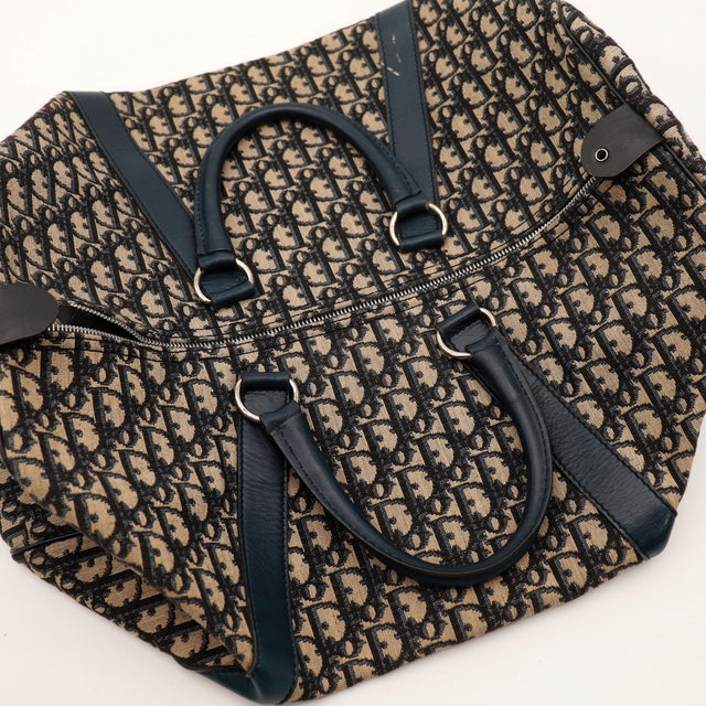 Vue du dessus fermeture éclair Dior Boston Trotter occasion authentique — AMANA Vintage
