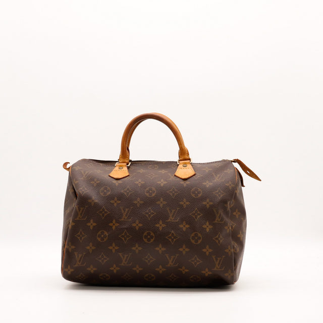 Sac Louis Vuitton Speedy 30 toile Monogram vue de face occasion authentique — AMANA Vintage