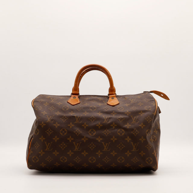 Sac Louis Vuitton Speedy 35 toile Monogram vue de face occasion authentique — AMANA Vintage