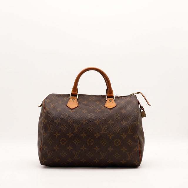 Sac Louis Vuitton Speedy 30 toile Monogram vue de face occasion authentique — AMANA Vintage