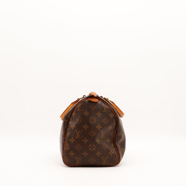 Louis Vuitton Speedy 30 linkerzijaanzicht profil tweedehands — AMANA Vintage