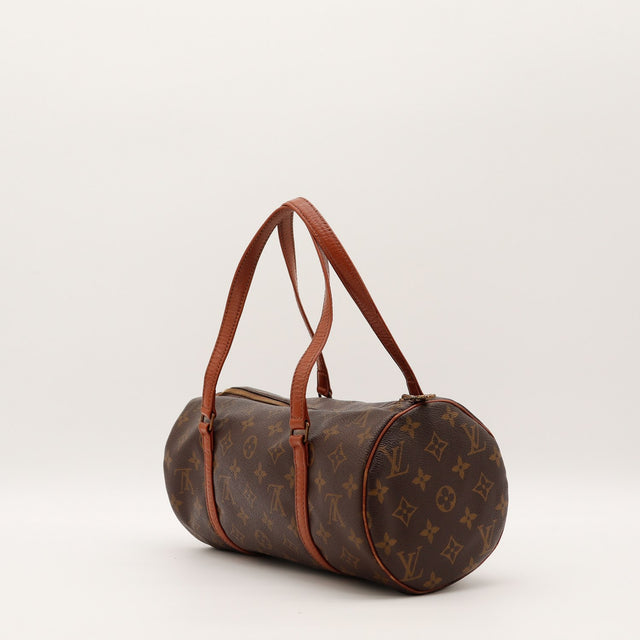Louis Vuitton Papillon 30 toile Monogram vue de côté silhouette cylindrique — AMANA Vintage
