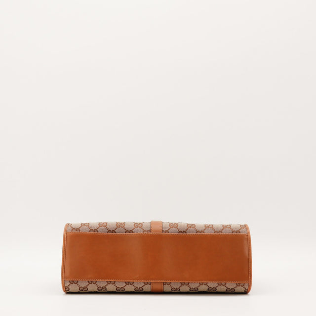 Détail base cuir Gucci Jackie occasion authentique — AMANA Vintage