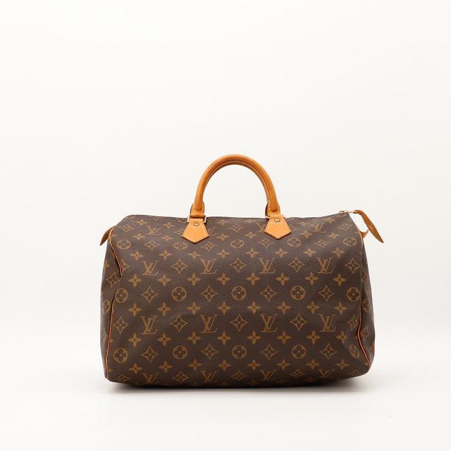 Sac Louis Vuitton Speedy 35 toile Monogram vue de face occasion authentique — AMANA Vintage