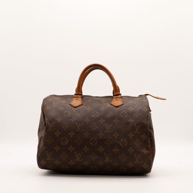 Sac Louis Vuitton Speedy 30 toile Monogram vue de face occasion authentique — AMANA Vintage