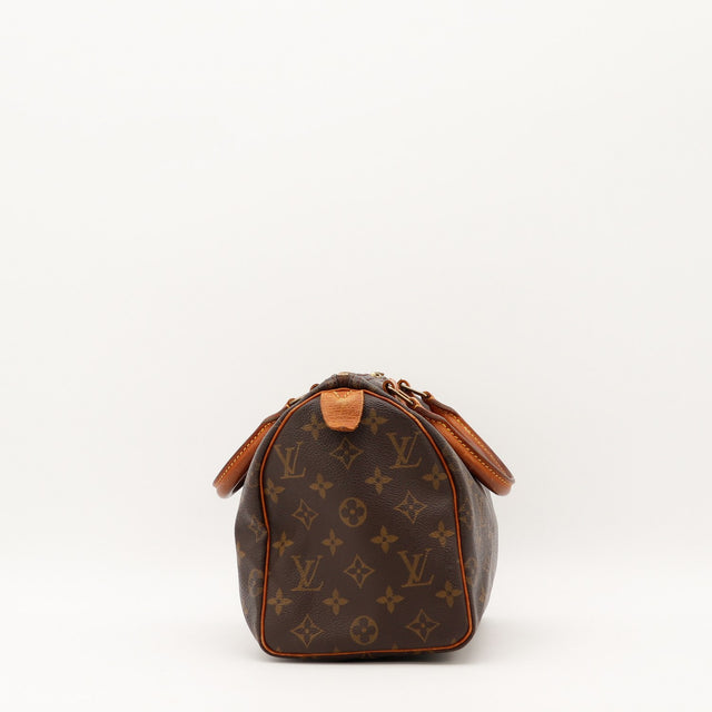 Détail de la doublure Louis Vuitton Speedy 25 Toile Monogramme occasion authentique — AMANA Vintage