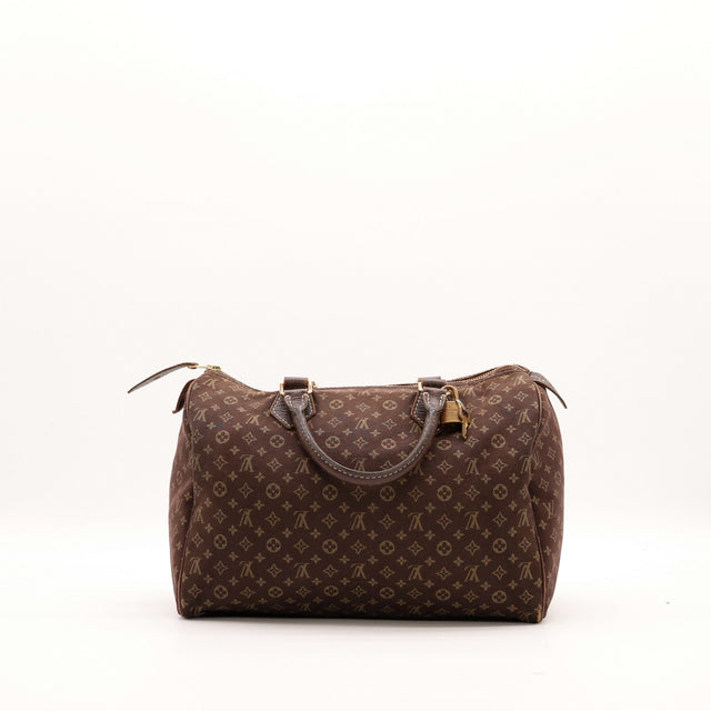 achteraanzicht Louis Vuitton Speedy 30 Mini Lin met hangslot — AMANA Vintage