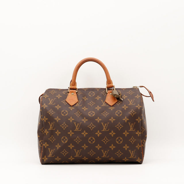 Vue de face Louis Vuitton Speedy 30 Toile Monogramme occasion authentique — AMANA Vintage