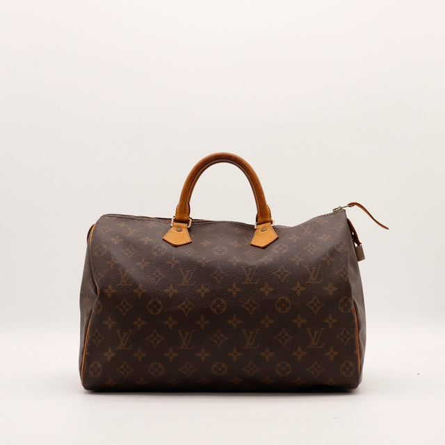 Sac Louis Vuitton Speedy 35 toile Monogram vue de face occasion authentique — AMANA Vintage