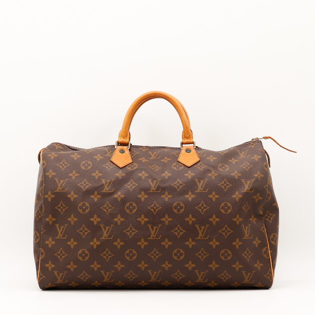 Vue de face Louis Vuitton Speedy 35 Toile Monogramme occasion authentique — AMANA Vintage