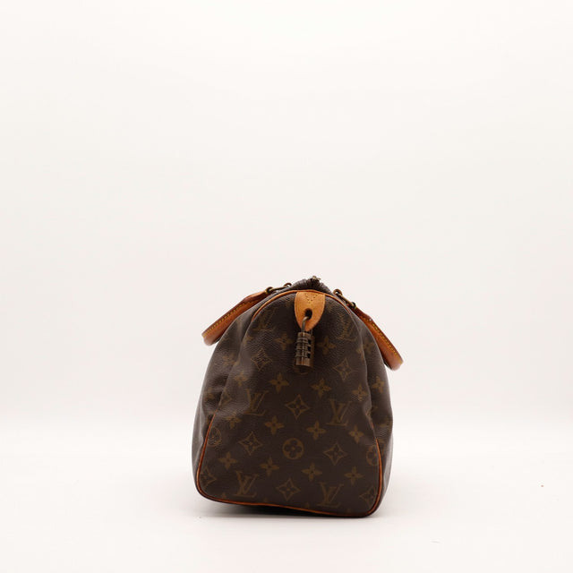 Louis Vuitton Speedy 30 zijaanzicht profil droit tweedehands — AMANA Vintage