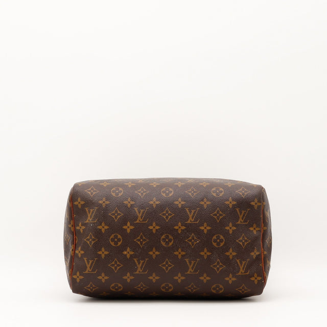 Détail de la tirette Louis Vuitton Speedy 30 Toile Monogramme occasion authentique — AMANA Vintage