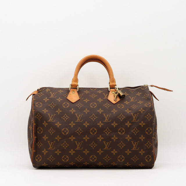 Vue de face Louis Vuitton Speedy 30 Toile Monogramme occasion authentique — AMANA Vintage