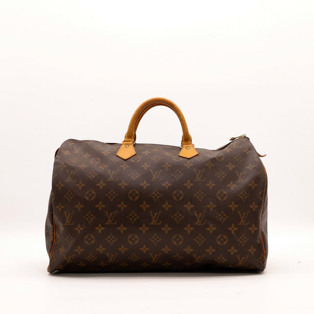 Sac Louis Vuitton Speedy 40 toile Monogramme vue de face occasion authentique — AMANA Vintage