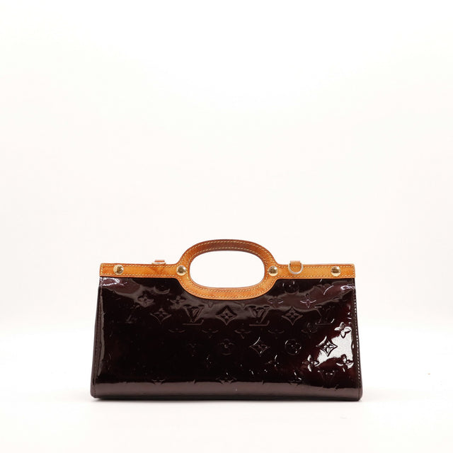 Sac Louis Vuitton Roxbury Drive Vernis Monogram amarante vue de face occasion authentique — AMANA Vintage