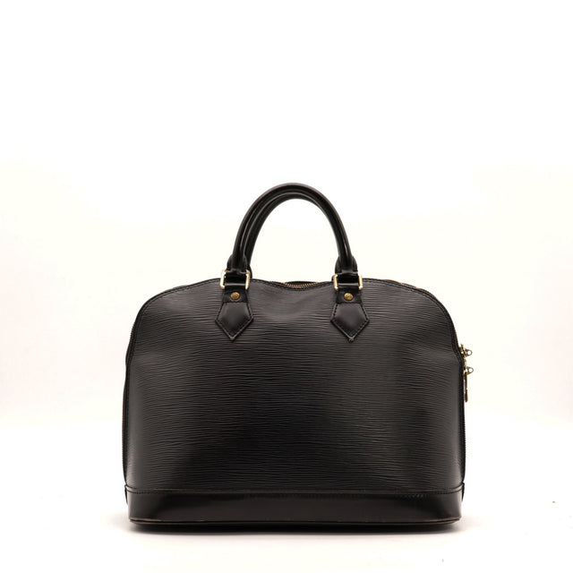 Sac Louis Vuitton Alma PM cuir Épi noir vue de face occasion authentique — AMANA Vintage