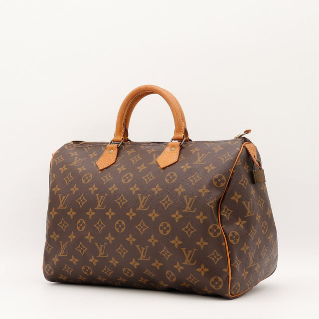 Vue de dos Louis Vuitton Speedy 35 Toile Monogramme occasion authentique — AMANA Vintage