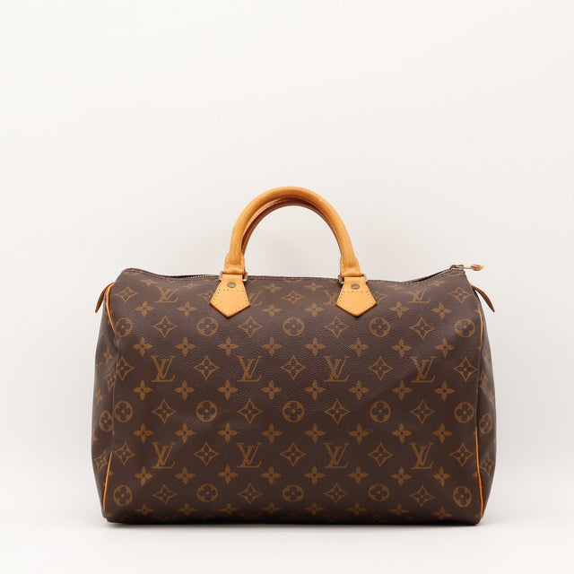 Vue de face Louis Vuitton Speedy 35 Toile Monogramme occasion authentique — AMANA Vintage