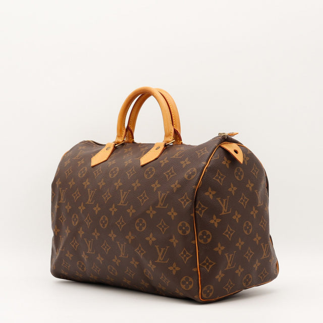 Vue de dos Louis Vuitton Speedy 35 Toile Monogramme occasion authentique — AMANA Vintage