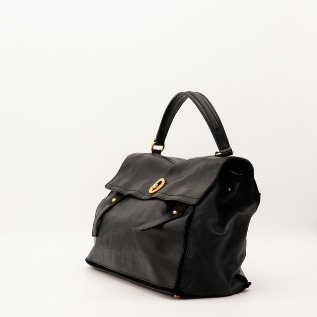 Sac Saint Laurent Muse Two noir vue de trois quarts droite occasion — AMANA Vintage