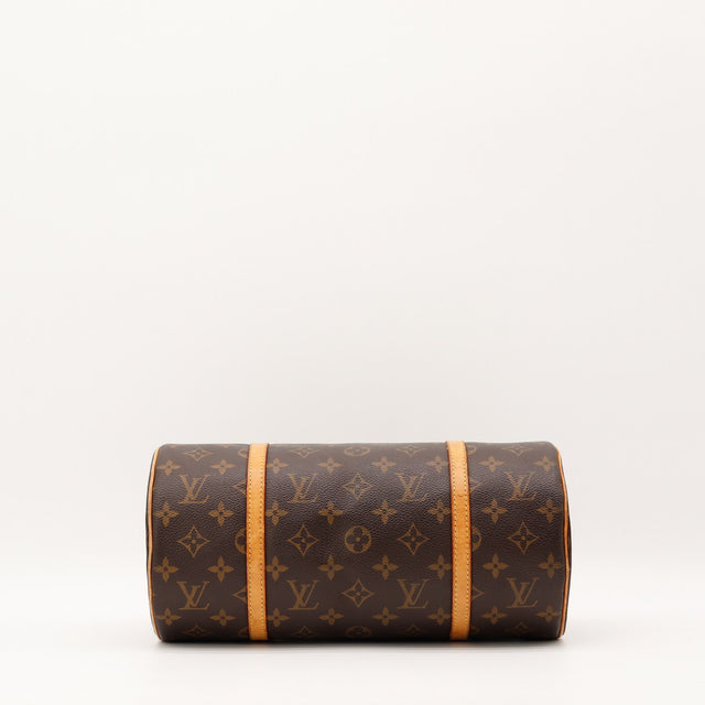 Détail des attaches Louis Vuitton Papillon 30 Toile Monogramme occasion authentique — AMANA Vintage