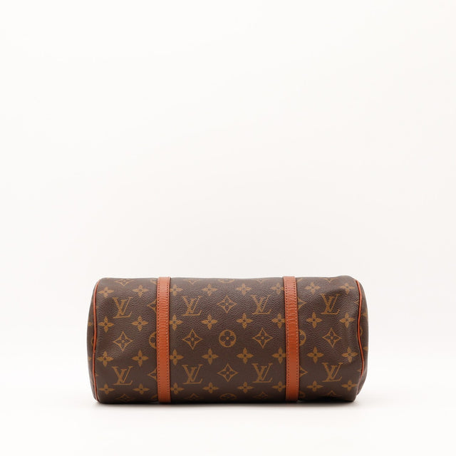 Détail des attaches Louis Vuitton Papillon 30 Toile Monogramme occasion authentique — AMANA Vintage