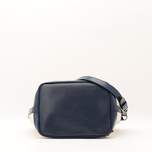Détail du panneau latéral Louis Vuitton Noé cuir Épi beige occasion authentique — AMANA Vintage