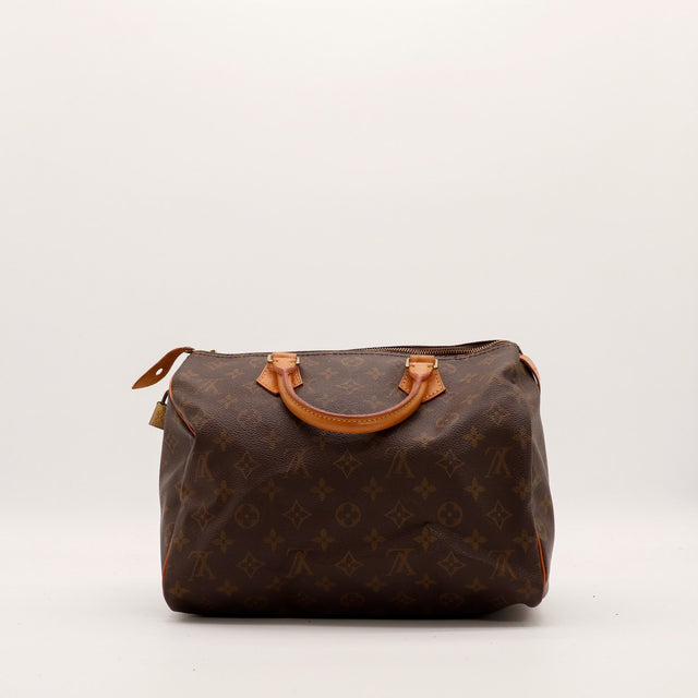 Louis Vuitton Speedy 30 achteraanzicht Monogram-canvas tweedehands — AMANA Vintage