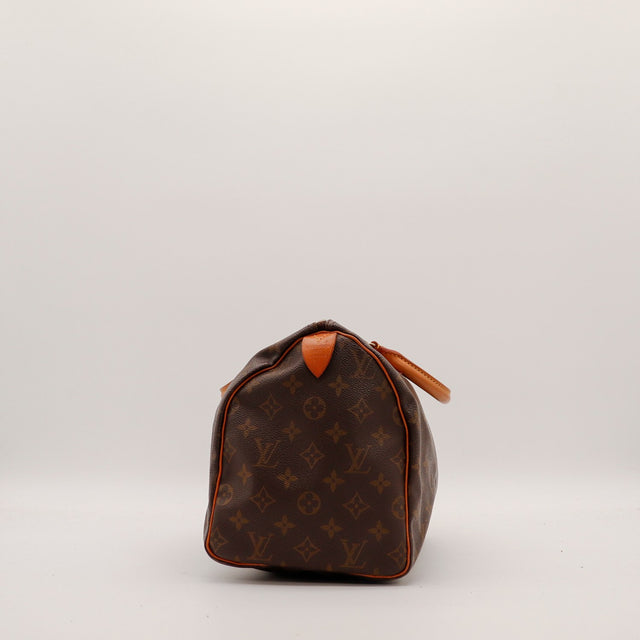 Louis Vuitton Speedy 30 onderaanzicht bodem Monogram-canvas — AMANA Vintage