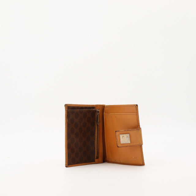 Intérieur portefeuille Celine Macadam cuir naturel poches cartes — AMANA Vintage