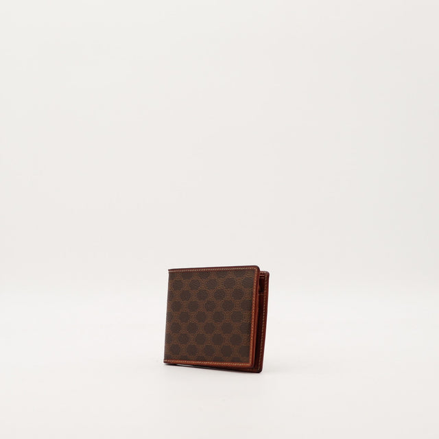 Portefeuille Celine Macadam vue de trois quarts gauche marron vintage — AMANA Vintage