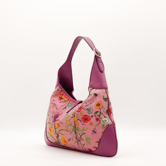Intérieur doublure toile Gucci Jackie Flora occasion authentique — AMANA Vintage