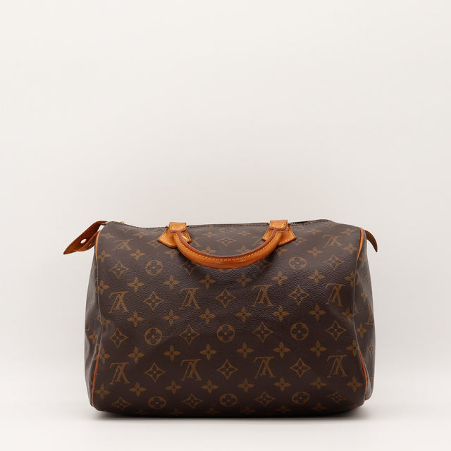 Vue de l'intérieur Louis Vuitton Speedy 30 Toile Monogramme occasion authentique — AMANA Vintage