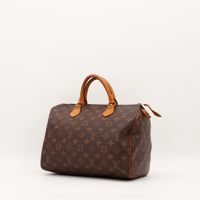Louis Vuitton Speedy 30 vue de trois quarts droite Toile Monogram occasion — AMANA Vintage