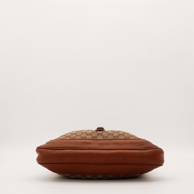 Sac Gucci New Jackie vue du fond cuir cognac — AMANA Vintage
