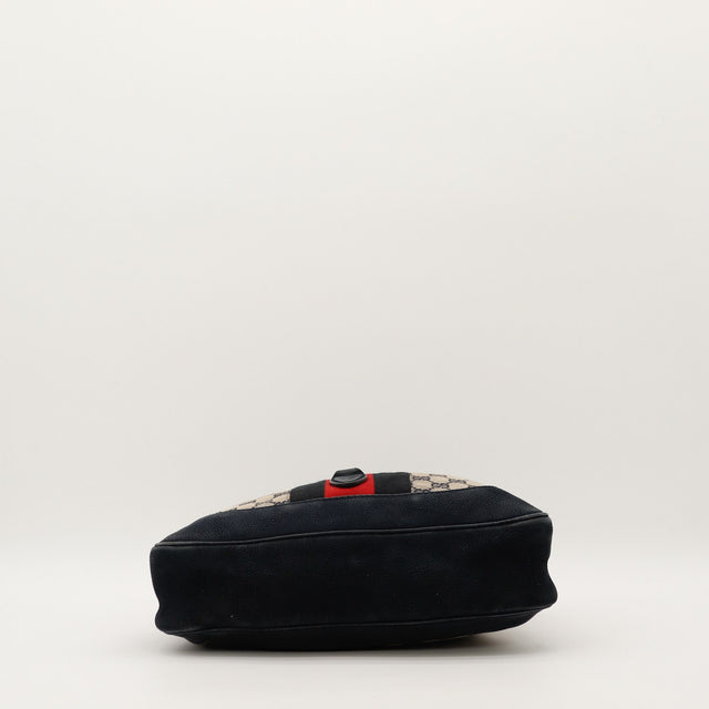 Fond du sac Gucci New Jackie vue de dessous cuir noir occasion — AMANA Vintage