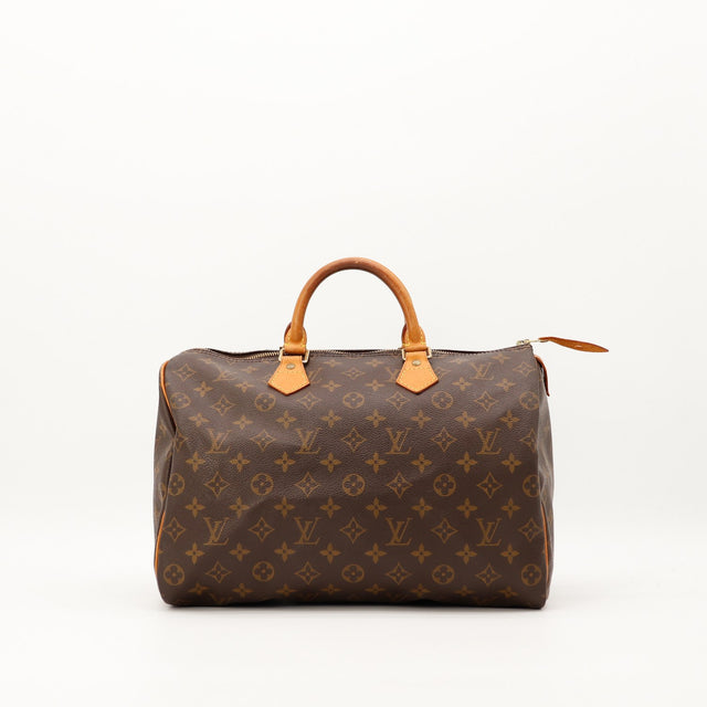 Sac Louis Vuitton Speedy 35 toile Monogram vue de face occasion authentique — AMANA Vintage