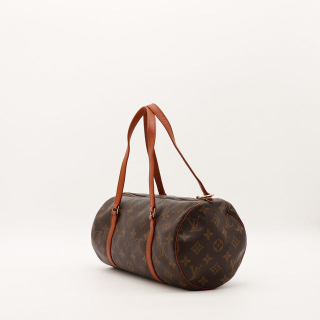 Louis Vuitton Papillon 30 vue de trois-quarts côté gauche anses vachette — AMANA Vintage