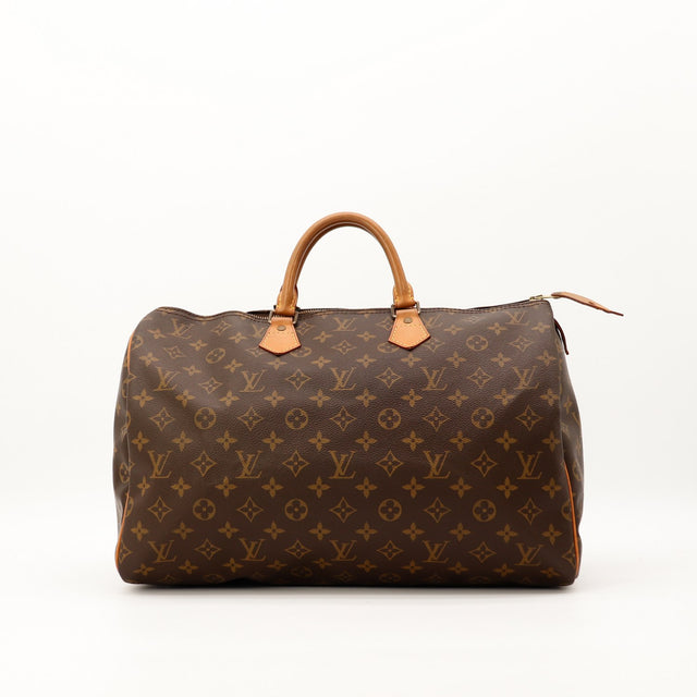 Sac Louis Vuitton Speedy 40 toile Monogram vue de face occasion authentique — AMANA Vintage