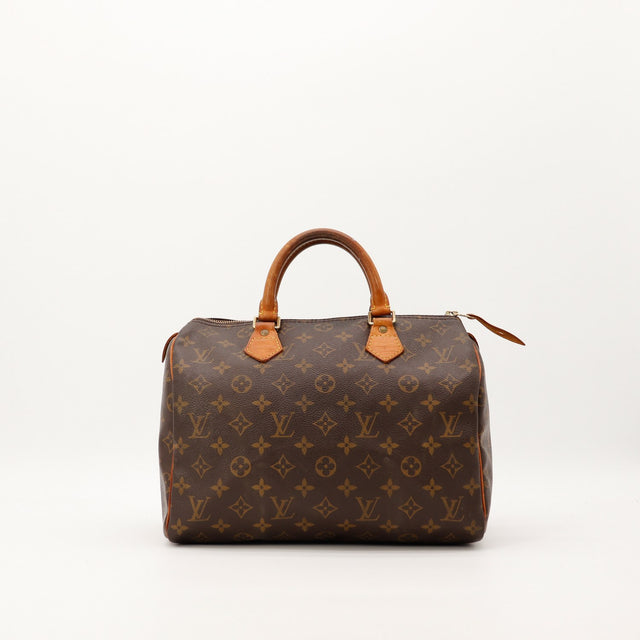 Sac Louis Vuitton Speedy 30 toile Monogram vue de face occasion authentique — AMANA Vintage