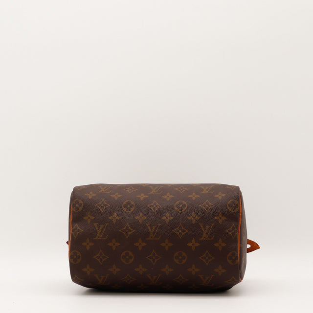 Détail de la doublure Louis Vuitton Speedy 25 Toile Monogramme occasion authentique — AMANA Vintage