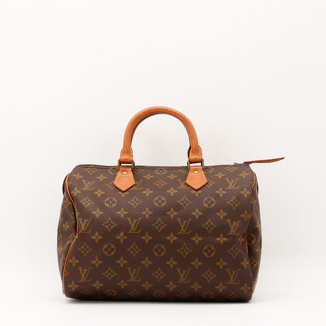 Vue de face Louis Vuitton Speedy 30 Toile Monogramme occasion authentique — AMANA Vintage