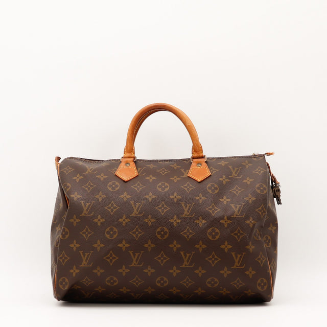 Vue de face Louis Vuitton Speedy 35 Toile Monogramme occasion authentique — AMANA Vintage