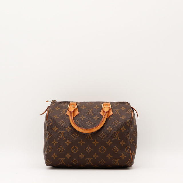 Détail de la fermeture éclair Louis Vuitton Speedy 25 Toile Monogramme occasion authentique — AMANA Vintage